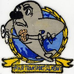 1st Air Transport Squadron, Heavy
Constituted as 1 Air Transport Squadron (Mobile) on 13 Mar 1944. Activated on 23 Mar 1944. Inactivated on 25 Mar 1946. Disbanded on 8 Oct 1948. Reconstituted, and redesignated as 1 Air Transport Squadron, Medium, on 1 Sep 1953. Activated on 18 Nov 1953. Redesignated as: 1 Air Transport Squadron, Heavy, on 8 Sep 1954; 1 Military Airlift Squadron on 8 Jan 1966. Inactivated on 30 Jun 1971. Activated on 12 Sep 1977. Redesignated as 1 Airlift Squadron on 12 Jul 1991.
