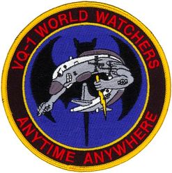 Fleet Air Reconnaissance Squadron 1 (VQ-1) Morale
Established as Special Electronic Search Project in Oct 1951. Redesignated Detachment Able, Airborne Early Warning Squadron ONE (VW-1) on 12 May 1953. Reorganized as Detachment Able, Airborne Early Warning Squadron THREE (VW-3) on 1 Jun 1954. Redesignated Electronic Countermeasures Squadron ONE (VQ-1) on 1 Jun 1955; Fleet Air Reconnaissance Squadron ONE (FAIRECONRON ONE) in Jan 1960-.

Lockheed EP-3E Aries II

