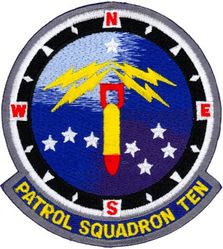 Patrol Squadron 10    (VP-10) 
Established as Patrol Squadron TEN (VP-10) "Red Lancers" on 19 Mar 1951, the third squadron to be assigned the VP-10 designation.

Lockheed P2V-2 Neptune, 1951-1952
Lockheed P2V-3 Neptune, 1952-1954
Lockheed P-2V-5/5F Neptune, 1954-1960
Lockheed P-3A Orion, 1965-1967
Lockheed P-3B Orion, 1967-1980
Lockheed P-3C UII Orion, 1980-1983
Lockheed P-3C UII.5 Orion, 1993-1995
Lockheed P-3C UIIIR Orion, 1995-2015
Boeing P-8 Poseidon, 2015-.


