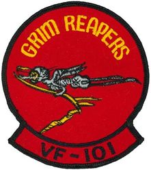 Fighter Squadron 101 (VF-101)
Established as Fighter Squadron ONE HUNDRED ONE (VF-101) “Grim Reapers” on 1 May 1952. VF-101 merged with the Fleet All Weather Training Unit Atlantic (FAWTUALT) in Apr 1958. Disestablished on 30 Sep 2005. Reactivated as Strike Fighter Squadron ONE HUNDRED ONE (VFA-101) on 1 May 2012-.

Vought FG-1D Corsair FG-1D
McDonnell F2H-2 Banshee, 1952-1956
Douglas F4D-1 Skyray, 1956-1962
Douglas F3D-2 Skyknight, 1958-1962
McDonnell F-3B Demon, 1958-1962
McDonnell Douglas F-4B Phantom II, 1962-1977
Grumman F-14A/B Tomcat, 1976-2005

Deployments. 
27 Dec 1954-14 Jul 1955 USS Midway (CVA-41) CVG-1, F2H-2, Mediterranean
6 Jul 1971-16 Dec 1971 USS America (CVA-66) CVW-8, Det. 66, F-4J, Mediterranean

