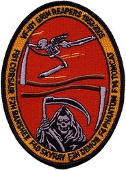 Fighter Squadron 101 (VF-101) Disestablishment 2005
Established as Fighter Squadron ONE HUNDRED ONE (VF-101) “Grim Reapers” on 1 May 1952. VF-101 merged with the Fleet All Weather Training Unit Atlantic (FAWTUALT) in Apr 1958. Disestablished on 30 Sep 2005. 

East coast F-14 Fleet Replacement Squadron.

Grumman F-14A/B Tomcat, 1976-2005

