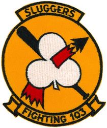 Fighter Squadron 103 (VF-103)
Established as VF-103 on 1 May 1952. Following VF-84's decommissioning in Oct 1995, and have VF-103 adopt the VF-84 Lineage. 
 
Vought (Goodyear) FG-1D Corsair 
Grumman F-9F-6/8 Cougar
Vought F8U-1/2/E Crusader 
McDonnell Douglas F-4B/J/S Phantom II
Grumman F-14A/B Tomcat
