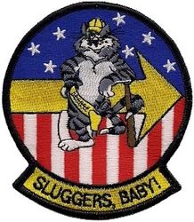 Fighter Squadron 103 (VF-103) F-14 Tomcat
VF-103 "Sluggers"
1984-2007
Established as VF-103 on 1 May 1952. Following VF-84's decommissioning in Oct 1995, and have VF-103 adopt the VF-84 Lineage.  
Grumman F-14A/B Tomcat
