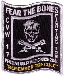 Fighter Squadron 103 (VF-103) PERSIAN GULF-MEDITERRANEAN CRUISE 2000
VF-103 "Sluggers"
2000
Established as VF-103 on 1 May 1952. Following VF-84's decommissioning in Oct 1995, and have VF-103 adopt the VF-84 Lineage.  
Grumman F-14B Tomcat
