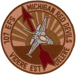 107th Expeditionary Fighter Squadron Operation IRAQI FREEDOM
Translation: VIDERE EST DELERE = To See Is to Know
Keywords: desert