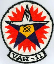 Heavy Attack Squadron 11 (VAH-11)
Established as Composite Squadron Eight (VC-8) "Checkertails" on 3 Dec 1951. Redesignated Heavy Attack Squadron Eleven (VAH-11) on 1 Nov 1955; Reconnaissance Attack Squadron Eleven (RVAH-11) in Jul 1966. Disestablished on 1 Jun 1975.

North American AJ-1/2 Savage, 1955-1957
Douglas A3D-2 Skywarrior, 1957-1966
North American RA-5C Vigilante, 1966-1975

