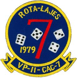 Patrol Squadron 11 MEDITERRANEAN CRUISE 1979
VP-11
1979
Established as VP-11 on 15 May 1952 -15 Jan 1997.
Consolidated P4Y-2 Privateer 
Lockhhed P-3B DIFAR Orion
