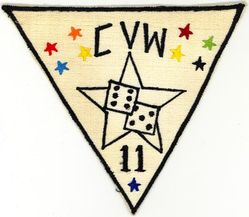 Carrier Air Wing 11 (CVW-11)
Established as Carrier Air Group ELEVEN (CVG-11) on 10 Oct 1942. Redesignated Carrier Air Wing ELEVEN (CARAIRWING ELEVEN) (CVW-11) on 20 Dec 1963-.
