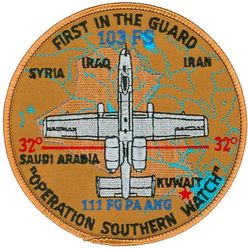 103d Fighter Squadron Operation SOUTHERN WATCH
Keywords: desert