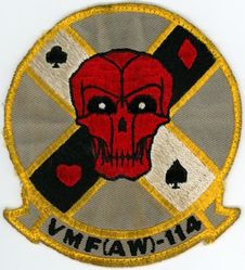 Marine All-Weather Fighter Squadron 114 (VMF(AW)-114)
VMF(AW)-114 "Death Dealers"
1957  
F-4D-1 Skyray
