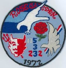 Marine Fighter Attack Squadron 115 (VMFA-115), Marine Fighter Attack Squadron 232 (VMFA-232) & Marine All Weather Attack Squadron 533 (VMA(AW-533) Morale
VMFA-115, VMFA-232 & VMA(AW)-533

The unit moved to Nam Phong AB, Thailand in June 1972. 
The advance party that first arrived landed to find basically an airfield in the middle of the jungle. Since the conditions were rugged, the base soon came to be called "The Rose Garden" after the song by Lynn Anderson.
