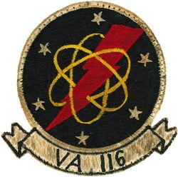 Attack Squadron 116 (VA-116)
Established as Attack Squadron ONE HUNDRED SIXTEEN (VA-116) “Roadrunners” on 1 Dec 1955. Redesignated Attack Squadron ONE HUNDRED FORTY FOUR (VA-144) (1ST) on 23 Feb 1959. Disestablished on 29 Jan 1971. 

Insignia approved on 23 Feb 1956.

Vought F7U-3M Cutlass, 1955-1957
North American FJ-4B Fury, 1957-1962 


