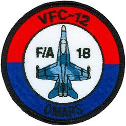 Fighter Squadron Composite 12 (VFC-12) F-18 Hornet
VFC-12 "Omars"
Established as Composite Squadron 12 (VC-12) on 6 Oct 1943-7 Jun 1945.
Reactivated as Carrier Air Early Warning Squadron Two (VAW-2) on 6 Jul 1948; Fleet Composite Squadron Twelve (VC-12) in late 1948-29 Sep 1953. VC-12 reactivated on 1 Sep 1973; Fighter Squadron Composite 12 (VFC-12) on 1 Jun 1988-.
Douglas A-4L Skyhawk 1970
Douglas TA-4F Skyhawk.
Douglas TA-4J Skyhawk. 1976
Douglas A-4F Skyhawk. 1983
Douglas A-4E Skyhawk. 1984
McDonnell Douglas F/A-18 Hornet 1994
