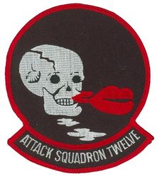 Attack Squadron 12 (VA-12)
Established as Bomber-Fighter Squadron FOUR (VBF-4) on 12 May 1945. Redesignated Fighter Squadron TWO A (VF-2A) on 15 Nov 1946. Redesignated Fighter Squadron TWELVE (VF-12) on 2 Aug 1948. Redesignated Attack Squadron TWELVE (VA-12) on 1 Aug 1955, the first squadron to be assigned the VA-12 designation. Disestablished on 1 Oct 1986.
