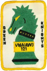 Marine All-Weather Attack Squadron 121 (VMFA(AW)-121)  
Established as Marine Fighting Squadron 121 (VMF-121) on 24 Jun 1941. Deactivated on 9 Sep 1945. Redesignated Marine Attack Squadron 121 (VMA-121) in 1951; Marine Attack Squadron 121 (VMA(AW)-121) in 1969; Marine Fighter Attack Squadron (All Weather) 121 (VMFA(AW)-121) on 8 Dec 1989; Marine Fighter Attack Squadron 121 (VMFA-121) in Nov 2012-.

Grumman A-6 Intruder, 1969-1989
