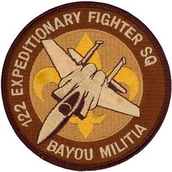 122d Expeditionary Fighter Squadron Operation ENDURING FREEDOM 2012 F-15
122 FIGHTER SQUADRON BAYOU MILITIA
Keywords: desert