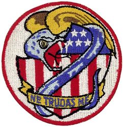 Fighter Squadron 123 (VF-123)
Established as Fighter Squadron EIGHT SEVEN THREE (VF-871) in 1949 and called to active duty on 20 Jul 1950. Redesignated Fighter Squadron ONE TWO THREE (VF-123) “Blue Racers” on 4 Feb 1953, Fighter Squadron FIVE THREE (VF-53) on 15 Apr 1958; Fighter Squadron ONE FORTY THREE (VF-143) (2nd) on 20 Jun 1963.

Grumman F9F-2 Panther, 1953-1954
Grumman F9F-6/8 Cougar, 1954-1958

Insignia (1st version) after VF-871 was redesignated on 18 Feb 1953, slightly modified in 1955.


