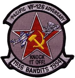 Fighter Squadron 126 (VF-126) Deactivation
VF-126. 
1981-1994
Established as VA-216 on 6 Apr 1956, VF-126 on 15 Oct 1965-1 April 1994. 
Douglas A-4E Skyhawk.
Douglas TA-4F/J Skyhawk.
Northrop F-5 Tiger II
Douglas A-4F/M Skyhawk.
Grumman F-14 Tomcat
McDonnell Douglas  F/A-18A Hornet

