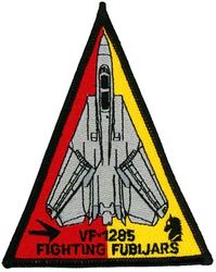 Fighter Squadron 1285 (VF-1285) F-14 Tomcat
VF-1285 "Fighting Fubijars" 
CNO direction was issued to establish VF-1285 as a SAU for support of West Coast Fleet F-14 fighter squadrons  whose mission was to provide ground, simulator and flight training for Reserve aircrews and maintenance training to Reserve enlisted personnel in order to provide combat-ready personnel to augment fleet squadrons during mobilization. VF-1285 flew VF-301 & VF-302 assets. Disestablished Sep 1994. 
Translation: FUBIJAR = F__K YOU BUDDY I'M JUST A RESERVIST 
