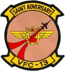 Fighter Squadron Composite 13 (VFC-13)
VFC-13 "Saints"
Established as Fighter Squadron 753 (VF-753) in 1946;  VF-753 absorbed VSF-76 & VSF-86 and redesignated Fleet Composite Squadron Thirteen (VC-13) on 1 Sep1973; Fighter Composite Squadron Thirteen (VFC-13) on 22 Apr 1988-.
Vought F-8H Crusader 1973
Douglas A-4L Skyhawk 1974
Douglas TA-4F Skyhawk 1976
Douglas TA-4J Skyhawk 1976
Douglas A-4E Skyhawk 1983
Douglas A-4F Skyhawk 1988
McDonnell Douglas Boeing F/A-18 Hornet 1993
McDonnell Douglas F5-E/F Tiger II 1996

