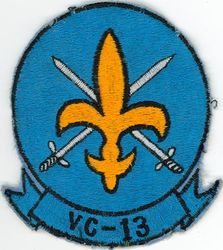 Composite Squadron 13 (VC-13)
VC-13 "Saints"
Established as Fighter Squadron 753 (VF-753) in 1946;  VF-753 absorbed VSF-76 & VSF-86 and redesignated Fleet Composite Squadron Thirteen (VC-13) on 1 Sep1973; Fighter Composite Squadron Thirteen (VFC-13) on 22 Apr 1988-.
Vought F-8H Crusader 1973
Douglas A-4L Skyhawk 1974
Douglas TA-4F Skyhawk 1976
Douglas TA-4J Skyhawk 1976
Douglas A-4E Skyhawk 1983
Douglas A-4F Skyhawk 1988
McDonnell Douglas Boeing F/A-18 Hornet 1993
McDonnell Douglas F5-E/F Tiger II 1996

