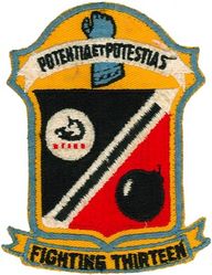 Fighter Squadron 13
VF-13 "Nightcappers"
2 Aug 1948-1 Oct 1969
Grumman F8F Bearcat 
Grumman F6F-5N Hellcat 
Grumman TBM-3E/5Q Avenger
Grumman F9F-8 Cougar
Douglas F4D-1 Skyray
McDonnell F3H Demon
Vought F-8E/D/C/H Crusader
