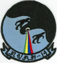 Reconnaissance Attack (Heavy) Squadron 14 (RVAH-14)
Established as Reconnaissance Attack (Heavy) Squadron Fourteen (RVAH-14) "Eagles Eyes" on 1 Feb 1968. Disestablished on 1 May 1974. 

North American RA-5C Vigilante, 1968-1974


