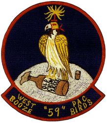 Fighter Squadron 142 (VF-142) CRUISE 1959
VF-142 "Fighting Falcons"
1959
Established as VF-791 on 20 Jul 1950; VF-142 on 4 Feb 1953; VF-96 on 1 Jun 1962-1 Dec 1975.  
Grumman F9F-6 Cougar
North American FJ-3 Fury
Vought F-8A/C Crusader
