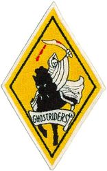 Fighter Squadron 142 (VF-142)
VF-142 "Ghostriders" (Second VF-142) 
Established as VF-193 on 24 Aug 1948; VF-142 (2nd) on 15 Oct 1965-30 Apr 1995.  
McDonnell Douglas F-4B/J Phantom II
Grumman F-14A/B Tomcat
