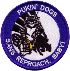 Fighter Squadron 143 (VF-143) F-14 Tomcat
Established as Fighter Squadron EIGHT SEVEN THREE (VF-871) in 1949 and called to active duty on 20 Jul 1950. Redesignated Fighter Squadron ONE TWO THREE (VF-123) “Blue Racers” on 4 Feb 1953, Fighter Squadron FIVE THREE (VF-53) on 15 Apr 1958; Fighter Squadron ONE FORTY THREE (VF-143) (2nd) on 20 Jun 1963; Strike Fighter Squadron ONE FORTY THREE on 27 Apr 2005-.

Grumman F-14A/B Tomcat, 1975-2005


