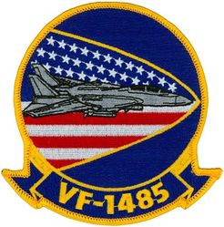 Fighter Squadron 1485 (VF-1485)
VF-1485 "Americans"  
VF-1485 was a squadron augment unit at NAS Miramar that came under the control of Naval Air Reserve Detachment (NARDet) Miramar consisting of pilot's & NFO's from VF-124 whose mission was to provide ground, simulator and flight training for Reserve aircrews and maintenance training to Reserve enlisted personnel in order to provide combat-ready personnel to augment fleet squadrons during mobilization. Disestablished Sep 1994.
