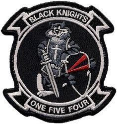 Fighter Squadron 154 (VF-154) F-14 Tomcat
Established as Reserve Fighter Bomber Squadron SEVEN ZERO EIGHT (VFB-718) on 1 Jul 1946. Redesignated Fighter Squadron SIX EIGHT A (VF-68A) on 15 Nov 1946; Reserve Fighter Squadron EIGHT THREE SEVEN (VF-837) “The Grand Slammers” in Aug 1948, called to active duty on 1 Feb 1951; Fighter Squadron ONE FIVE FOUR (VF-154) “Black Knights” on 4 Feb 1953; Strike Fighter Squadron ONE FIVE FOUR (VF-154) on 1 Oct 2003-.

Grumman F-14A Tomcat, 1983-2003

Deployments:
21 Feb 1985-24 Aug 1985 USS Constellation (CV-64) CVW-14, F-14A, WestPac/ Indian Ocean
4 Sep 1986-20 Oct 1986 USS Constellation (CV-64) CVW-14, F-14A, NorPac
11 Apr 1987-13 Oct 1987 USS Constellation (CV-64) CVW-14, F-14A, WestPac/ Indian Ocean
1 Dec 1988-1 Jun 1989 USS Constellation (CV-64) CVW-14, F-14A, WestPac/ Indian Ocean
16 Sep 1989-19 Oct 1989 USS Constellation (CV-64) CVW-14, F-14A, NorPac
23 Jun 1990-20 Dec 1990 USS Independence (CV-62) CVW-14, F-14A, Western Pacific/Indian Ocean/Persian Gulf
15 Apr 1992-13 Oct 1992 USS Independence (CV-62) CVW-5, F-14A, Western Pacific/Indian Ocean/Arabian Gulf
15 Apr 1993-25 Mar 1993 USS Independence (CV-62) CVW-5, F-14A, Western Pacific
11 May 1993-1 Jul 1993 USS Independence (CV-62) CVW-5, F-14A, Western Pacific
17 Nov 1993-17 Mar 1994 USS Independence (CV-62) CVW-5, F-14A, Western Pacific/Indian Ocean/Persian Gulf/ Somalia
19 Jul 1994-29 Aug 1994 USS Independence (CV-62) CVW-5, F-14A, Western Pacific
19 Aug 1995-18 Nov 1995 USS Independence (CV-62) CVW-5, F-14A, Western Pacific/Indian Ocean/Arabian Gulf
9 Feb 1996-27 Mar 1996 USS Independence (CV-62) CVW-5, F-14A, Western Pacific
15 Feb 1997-10 Jun 1997 USS Independence (CV-62) CVW-5, F-14A, Western Pacific
23 Jan 1998-5 Jun 1998 USS Independence (CV-62) CVW-5, F-14A, Western Pacific
11 Oct 1999-25 Aug 1999 Kitty Hawk (CV-63) CVW-5, F-14A, Western Pacific/Indian Ocean/Arabian Gulf
11 Apr 2000-5 Jun 2000 Kitty Hawk (CV-63) CVW-5, F-14A, Western Pacific
26 Sep 2000-20 Nov 2000 Kitty Hawk (CV-63) CVW-5, F-14A, Western Pacific
2 Mar 2001-11 Jun 2001 Kitty Hawk (CV-63) CVW-5, F-14A, Western Pacific
15 Apr 2002-5 Jun 2002 Kitty Hawk (CV-63) CVW-5, F-14A, Western Pacific
25 Oct 2002-13 Dec 2002 Kitty Hawk (CV-63) CVW-5, F-14A, Western Pacific
23 Jan 2003-6 May 2003 Kitty Hawk (CV-63) CVW-5, F-14A, Arabian Sea/Persian Gulf

