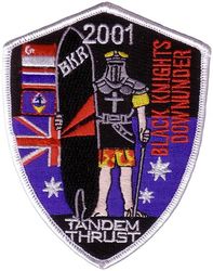 Fighter Squadron 154 (VF-154) Exercise TANDEM THRUST 2001
Established as Reserve Fighter Bomber Squadron SEVEN ZERO EIGHT (VFB-718) on 1 Jul 1946. Redesignated Fighter Squadron SIX EIGHT A (VF-68A) on 15 Nov 1946; Reserve Fighter Squadron EIGHT THREE SEVEN (VF-837) “The Grand Slammers” in Aug 1948, called to active duty on 1 Feb 1951; Fighter Squadron ONE FIVE FOUR (VF-154) “Black Knights” on 4 Feb 1953; Strike Fighter Squadron ONE FIVE FOUR (VF-154) on 1 Oct 2003-.

Grumman F-14A Tomcat, 1983-2003

Deployment. 2 Mar 2001-11 Jun 2001 Kitty Hawk (CV-63) CVW-5, F-14A, Western Pacific
