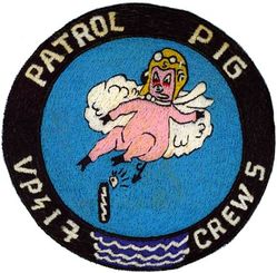 Patrol Squadron 17 Crew 5
VP-17 "White Lightnings"
1970s
Established as VP-916 on 1 Jul 1946; VP-ML-66
on 15 Nov 1946; VP-772 in Feb 1950; VP-17 (3rd VP-17) on 4 Feb 1953; VA-HM-10 on 1 July 1956; VP-17
on 1 Jul 1959-31 Mar 1995.
Lockheed P-3C Orion

