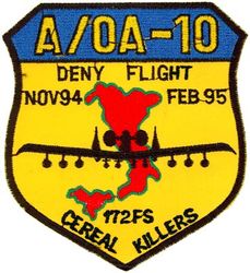 172d Fighter Squadron A/OA-10 Operation DENY FLIGHT 1994-1995
