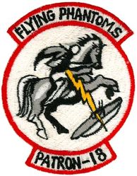 Patrol Squadron 18
VP-18 " Flying Phantoms"
1954-1968 (2nd insignia)
Established as VP-914 in May 1946; VP-ML-
64 on 15 Nov 1946; VP-861 in Feb 1950; VP-18 (3rd VP-18) on 4 Feb 1953-10 Oct 1968.
Lockheed P2V-7/SP-2H Neptune
