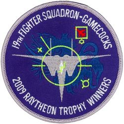 19th Fighter Squadron Raytheon Trophy Winners 2009
Original has black gamecock, not blue.
