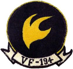 Fighter Squadron 194 (VF-194) (2nd) 
Established as Fighter Squadron ONE HUNDRED NINTY FOUR (VF-194)(2nd) on 18 May 1955. Disestablished on 10 Apr 1958.

McDonnell F2H-3 Banshee, 1955-1958

Deployments. 
11 Feb 1956-13 Jun 1956 USS Oriskany (CVA-34) CVG-9, 	F2H-3, WestPac
9 Aug 1957-2 Apr 1958 USS Kearsage (CVA-33) ATG-3, F2H-3, WestPac

