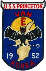 Attack Squadron 195 (VA-195) Night Attack Detachment 13 (VAN-13)
Established as Torpedo Squadron NINETEEN (VT-19) on 15 August 1943. Redesignated Attack Squadron TWENTY A (VA-20A) on 15 November 1946. Redesignated Attack Squadron ONE HUNDRED NINETY FIVE (VA-195) on 24 August 1948. Redesignated Strike Fighter Squadron ONE HUNDRED NINETY FIVE (VFA-195) on 1 April 1985-. 

Douglas AD-4/4L Skyraider

Deployment:
21 Mar 1952-3 Nov 1952; USS Princeton (CV-37), CVG-19, AD-4/4L; WestPac/Korea 


