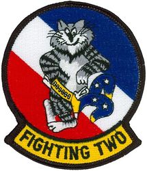 Fighter Squadron 2 (VF-2) F-14 Tomcat
Established as Fighter Squadron TWO (VF-2) "Bounty Hunters" on 14 Oct 1972. Redesignated Strike Fighter Squadron TWO (VFA-2) on 1 Jul 2003-.

Grumman F-14A/D Tomcat, 1972-2003

17 Sep 1974-20 May 1975, USS Enterprise (CVAN-65), CVW-14, F-14A	
30 Jul 1976-28. March 1977, USS Enterprise (CVAN-65), CVW-14, F-14A	
4 Apr 1978-30 Oct 1978, USS Enterprise (CVAN-65), CVW-14	F-14A	
10 Sep 1980-5 May 1981, USS Ranger (CV-61), CVW-2, F-14A	
7 Apr 1982-18 Oct 1982, USS Ranger (CV-61), CVW-2, F-14A	
13 Jan 1984-1 Aug 1984, USS Kitty Hawk (CV-63), CVW-2, 	F-14A	
18 Aug 1986-20 Oct 1986, USS Ranger (CV-61), CVW-2, F-14A	
2 Mar 1987-29 Apr 1987, USS Ranger (CV-61), CVW-2, F-14A	
14 Jul 1987-30 Dec 1987, USS Ranger (CV-61), CVW-2, F-14A	
24 Feb 1989-24 Aug 1989, USS Ranger (CV-61), CVW-2, F-14A	
8 Dec 1990-8 Jun 1991, USS Ranger (CV-61), CVW-2, F-14A	
1 Aug 1992-31 Jan 1993, USS Ranger (CV-61), CVW-2, F-14A	
6 May 1994-30 Jun 1994, USS Constallation (CV-64), CVW-2, F-14D	
10 Nov 1994-10 May 1995, USS Constallation (CV-64), CVW-2, F-14D	
1 Apr 1997-1 Oct 1997, 	USS Constallation (CV-64), CVW-2, F-14D	
18 Jun 1999-18 Dec 1999, USS Constallation (CV-64), CVW-2, F-14D	
16 Mar 2001-15 Sep 2001, USS Constallation (CV-64), CVW-2, F-14D	
2 Nov 2002-2 Jun 2003, 	USS Constallation (CV-64), CVW-2, F-14D

