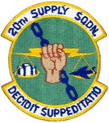 20th Supply Squadron
Translation: DECIDIT SUPPEDITATIO = A Sufficient Supply Destroys
