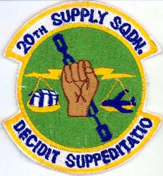 20th Supply Squadron
Translation: DECIDIT SUPPEDITATIO = A Sufficient Supply Destroys

