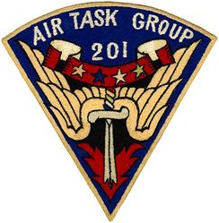 Air Task Group 201 (ATG-201)
Established as Air Task Group Two Zero One (ATG-201) in Jun 1955. Disestablished in Nov 1958.

CVA-11 USS Intrepid, West Lant Cruise, Sep 1954-Nov 1954
CVA-20 USS Bennington, Around the Horn Cruise, 8 Sep 1955-Oct 1955
CVA-20 USS Bennington, WestPac Cruise, 31 Oct 1955-16 Apr 1956
CVA-9 USS Essex, Mediterranean Cruise (Lebanon), 2 Feb 1958-17 Nov 1958

