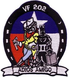 Fighter Squadron 202 (VF-202) F-14 Tomcat Deactivation
VF-202 "Superheats"
1994
Established as VF-202 on 1 Jul 1970-31 Dec 1994.
Grumman F-14A Tomcat
