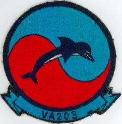 Attack Squadron 203 (VA-203)
Established as Attack Squadron 203 (VA-203) "Blue Dolphins" on 1 Jul 1970; Strike Fighter Squadron 203 (VFA-203) on 1 Oct 1989-30 Jun 2004.

Douglas A-4L Skyhawk
Vought A-7A/B Corsair II
