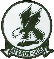 Attack Squadron 205 (VA-205)
Established as Attack Squadron 205 (VA-205) "Green Falcons" on 1 Jul 1970-31 Dec 1994. 

Douglas A-4L Skyhawk
Vought A-7B/E Corsair II
Grumman A-6E/KA-6D Intruder
