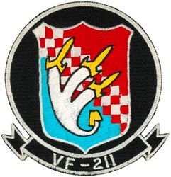 Fighter Squadron 211 (VF-211)
VF-211 "Checkmates"
Established as VB-74 on 1 May 1945; VA-1B on 15 Nov 1946; VA-24 on 1 Sep 1948; VF-24 (2nd) on 1 Dec 1949; VF-211 on 9 March 1959. VF-24 redesignated VF-211 and VF-211 redesignated VF-24 on the same day. VFA-211 in 2005.
Vought F-8A/E/H/J Crusader

