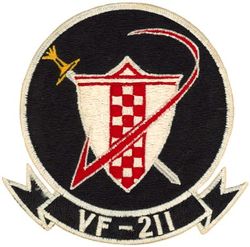 Fighter Squadron 211 (VF-211)
VFA-211. Checkmates. 
1959-1961
Established as VB-74 on 1 May 1945; VA-1B on 15 Nov 1946; VA-24 on 1 Sep 1948; VF-24 (2nd) on 1 Dec 1949; VF-211 on 9 March 1959. VF-24 redesignated VF-211 and VF-211 redesignated VF-24 on the same day. VFA-211 in 2005. 
Vought F-8A/E/H/J Crusader
