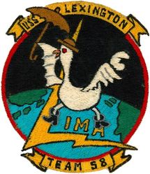 Attack Squadron 215 (VA-215) VAN # 58 
Established as Attack Squadron 215 (VA-215) "Barn Owls" on 22 Jun 1955-31 Aug 1967.

14 Jul 1958-19 Dec 1958, USS Lexington (CV-16), Douglas AD-6/7 Skyraider






