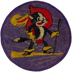 Fighter Squadron 22 (VF-22)
Established as Fighter Bomber Squadron SEVENTY FOUR A (VBF-74A) on 1 May 1945; Redesignated  Fighter Bomber Squadron SEVENTY FOUR  (VBF-74) on 1 Aug 1945; Fighter Squadron TWO B (VF-2B) on 15 Nov 1946; Fighter Squadron TWENTY TWO B (VF-22) (2nd) “Cavaliers” on 1 Sep 1948. Disestabished on 6 Jun 1958. 
Insignia approved on 15 Mar 1951.

Vought F4U-1D Corsair, 1945-1947		 	 
Vought F4U-4 Corsair, 1947 - 1951
McDonnell F2H-2 Banshee, 1951-1955
McDonnell F2H-4 Banshee, 1955-1958

